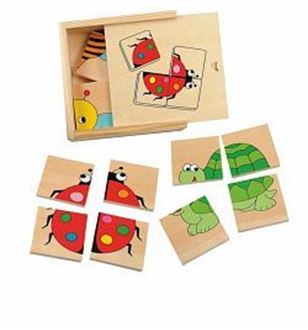 Obrázek z Mini puzzle Beruška v dřevěné krabičce