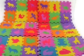 Obrázek z Pěnové puzzle písmena, číslice, zvířátka - 72 dílů