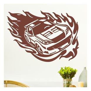 Obrázek Textilní dekorace na stěnu - auto 