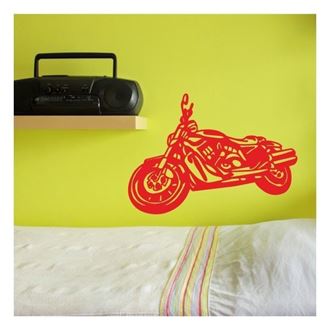 Obrázek z Textilní dekorace na stěnu - motorka