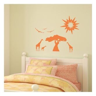 Obrázek z Textilní dekorace na stěnu - žirafy 