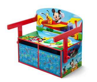 Obrázek z Dětská lavice s úložným prostorem Myšák Mickey