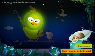 Obrázek z Dětská noční lampa s nálepkou Ptáček