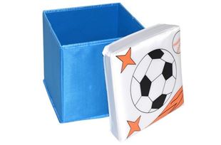 Obrázek Skládací úložný box - sedátko 2v1 Fotbalový míč