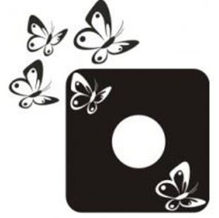 Obrázek Samolepící velurová ochrana vypínače Motýlci - mix barev