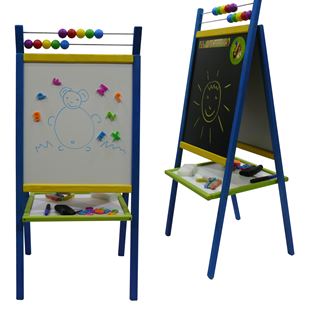 Obrázek Dětská magnetická tabule 3v1 barevná - výška 98 cm