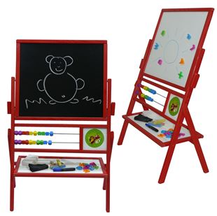 Obrázek Dětská otočná magnetická tabule 3v1 barevná - výška 89 cm