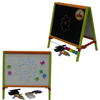 Obrázek z Dětská magnetická tabule 3v1 barevná - výška 45 cm