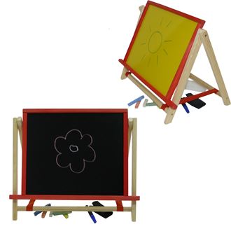 Obrázek z Dětská otočná žlutá tabule 2v1 barevná - výška 41 cm
