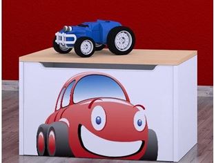 Obrázek Dětská komoda na hračky - auto olše