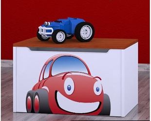Obrázek Dětská komoda na hračky - auto teak