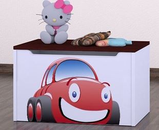 Obrázek Dětská komoda na hračky - auto wenge