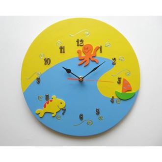 Obrázek z Dětské dřevěné hodiny Moře