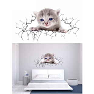 Obrázek Kočka samolepka na zeď 