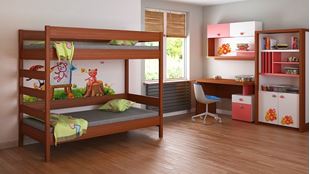Obrázek Dětská dvoupatrová postel Diego - žebřík z boku - 160x80cm