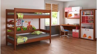 Obrázek z Dětská dvoupatrová postel Diego - žebřík z boku - 160x80cm