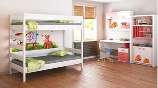 Obrázek Dětská dvoupatrová postel Diego žebřík z boku - 180x80cm