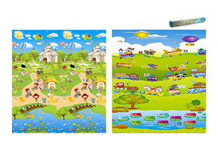 Obrázek Dětský pěnový koberec - vlak + pohádkové městečko rozměr 180x200x1