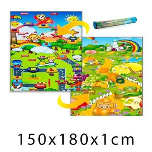 Obrázek Dětský pěnový koberec - ulička + ovocný ráj 150x180x1