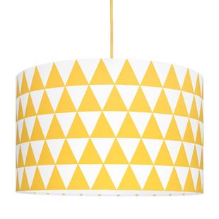 Obrázek Textilní závěsná lampa Triangle - žlutá