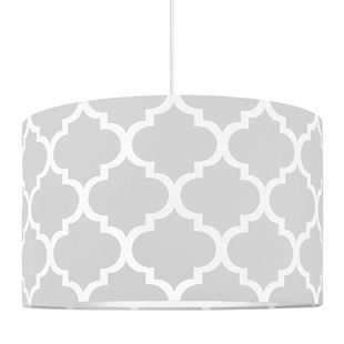 Obrázek Textilní závěsná lampa Maroko - šedá
