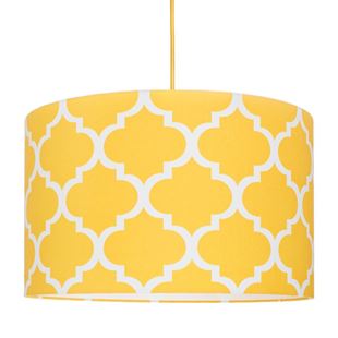Obrázek Textilní závěsná lampa Maroko - žlutá