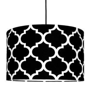 Obrázek Textilní závěsná lampa Maroko - černá