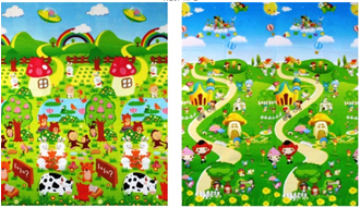 Obrázek z Dětský oboustranný pěnový koberec - Různé motivy 180x150x0,5 cm