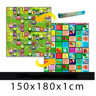 Obrázek Dětský pěnový koberec - číselna ulička + kostky 150x180x1cm