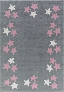 Obrázek Dětský koberec BORDERSTAR šedorůžový 120x180 cm