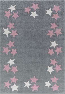 Obrázek z Dětský koberec BORDERSTAR šedorůžový 120x180 cm