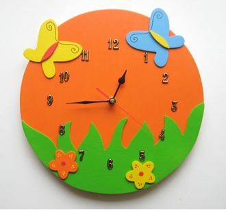 Obrázek z Dětské dřevěné hodiny Veselá louka