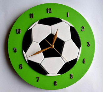Obrázek z Dětské dřevěné hodiny Fotbal