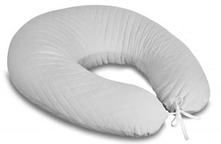 Obrázek Kojící polštář - relaxační poduška 175 cm, Velvet lux, prošívaný - šedý