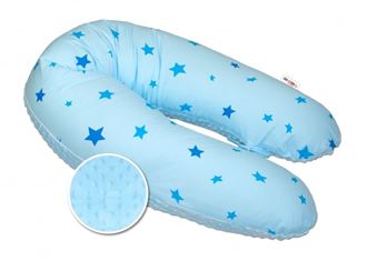 Obrázek z Kojící polštář - relaxační poduška Minky, Baby Stars modré