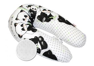 Obrázek z Kojící polštář - relaxační poduška Minky, Panda bílá