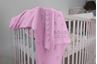 Obrázek z Dětská akrylová deka, dečka 90 x 90 cm - jemný vzor - sv. růžová