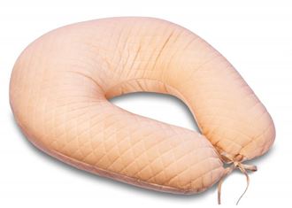 Obrázek z Kojící polštář - relaxační poduška 175cm, Velvet lux, prošívaný - meruňkový