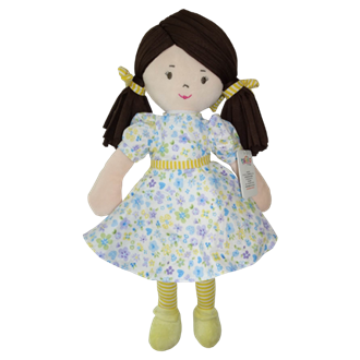 Obrázek z Hadrová panenka Malvínka, 40 cm - žlutá