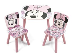 Obrázek Dětský stůl s židlemi Minnie Mouse - růžový