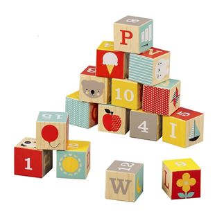 Obrázek Petit Collage Dřevěné kostky ABC