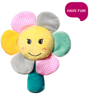 Obrázek z Plyšová hračka s chrastítkem Květinka, Rainbow Flower, BabyOno