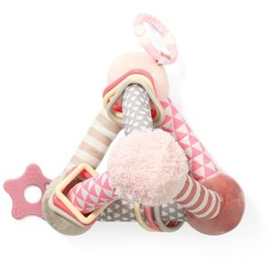 Obrázek Plyšová edukační závěsná hračka Pyramida - růžová, BabyOno