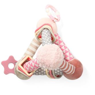 Obrázek z Plyšová edukační závěsná hračka Pyramida - růžová, BabyOno
