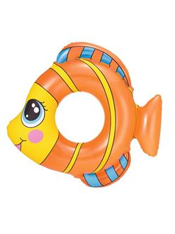Obrázek z Dětský nafukovací kruh ve tvaru rybky oranžový