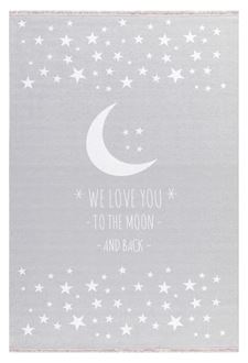 Obrázek z Dětský  koberec milujeme měsíc - šedý 90x130cm