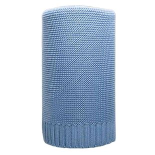 Obrázek Bambusová pletená deka 100x80 cm modrá