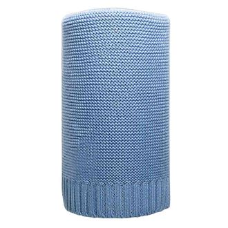 Obrázek z Bambusová pletená deka 100x80 cm modrá