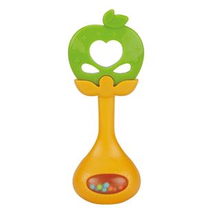 Obrázek Silikonové kousátko s chrastítkem jablíčko
