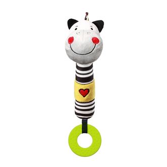 Obrázek z Plyšová pískací hračka s kousátkem zebra Zack
